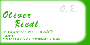 oliver riedl business card